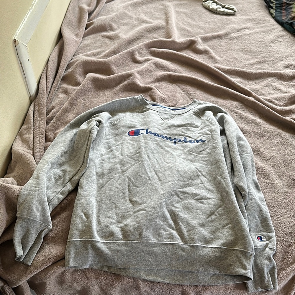 Large gray champion sweatshirt
